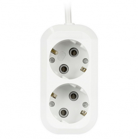 Удлинитель Smartbuy, 2 гнезда 5 метров 16А/3,5кВт с заземлением ПВС 3х1,0 (SBE-16-2-05-Z)/40